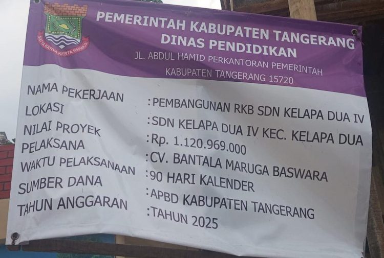 Bangunan RKB SDN Kelapa Dua IV Berpotensi Ambruk, Ini Kata Sekdis Pendidikan Kabupaten Tangerang