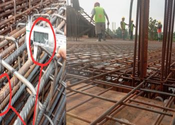 Perlu Dievaluasi, Pembangunan RKB SDN Caringin III Diduga Gunakan Besi Non SNI