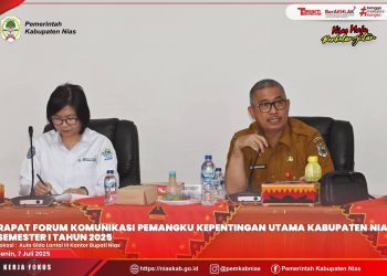 RAPAT FORUM KOMUNIKASI PEMANGKU KEPENTINGAN UTAMA KABUPATEN NIAS SEMESTER I TAHUN 2025