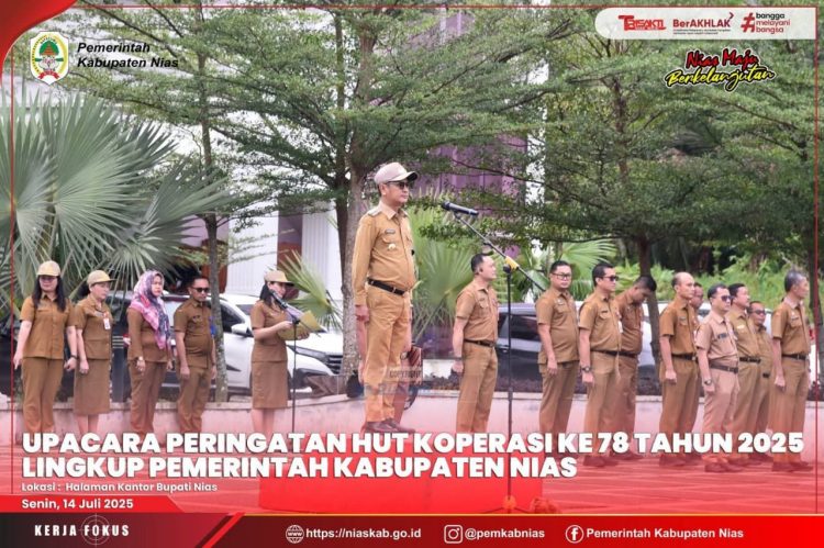 UPACARA PERINGATAN HARI KOPERASI KE-78 TAHUN 2025 DI LINGKUNGAN PEMKAB NIAS