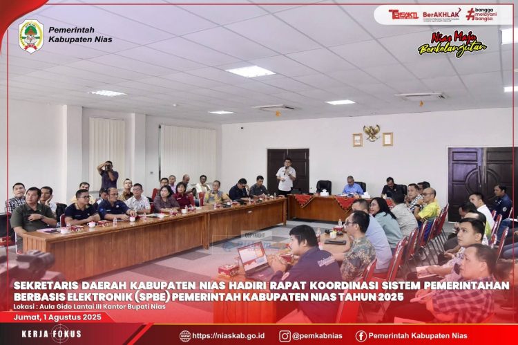RAKOR SISTEM PEMERINTAHAN BERBASIS ELEKTRONIK (SPBE) DI LINGKUNGAN PEMKAB NIAS