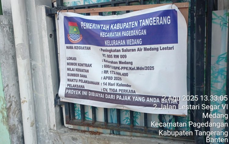 U-Ditch Diduga Dikerjakan Tak Sesuai Teknis, LipanHam Akan Segera Layangkan Surat ke Kelurahan Medang