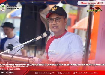OLAHRAGA REKREASI KABUPATEN NIAS TAHUN 2025 DITUTUP SECARA RESMI OLEH BUPATI NIAS