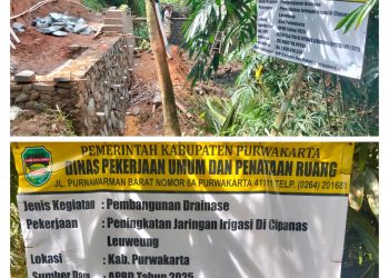 Miris! Diduga Proyek Drainase dan Jaringan Irigasi di Mekarjaya Tidak Sesuai Spesifikasi