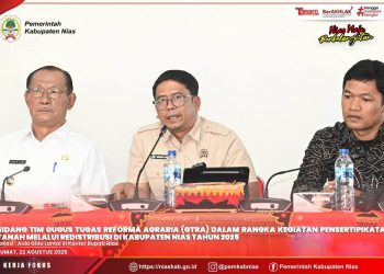 SIDANG TIM GUGUS TUGAS REFORMA AGRARIA (GTRA) KABUPATEN NIAS