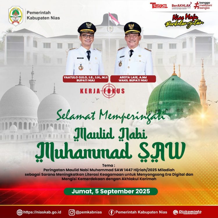 Pemerintah Kabupaten Nias Mengucapkan Selamat Memperingati Maulid Nabi Muhammad SAW