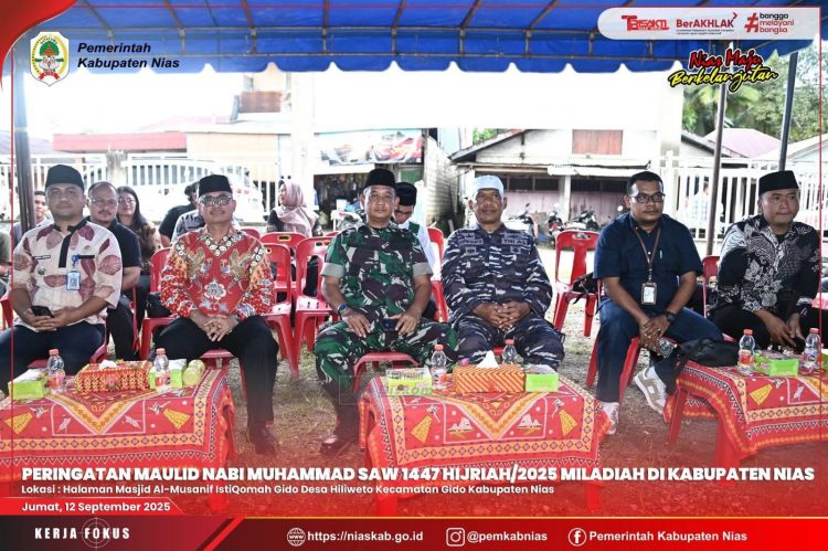 SEKDA NIAS HADIRI KEGIATAN PERINGATAN MAULID NABI MUHAMMAD SAW