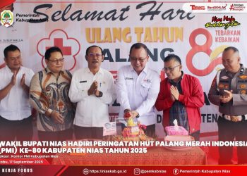 WAKIL BUPATI NIAS HADIRI PERINGATAN HUT PMI KE-80 TAHUN 2025 DI KABUPATEN NIAS
