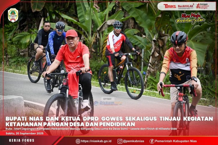 BUPATI DAN KETUA DPRD GOWES SEKALIGUS TINJAU PROGRAM KETAHANAN PANGAN DESA DAN PENDIDIKAN