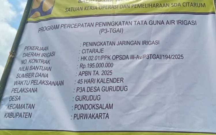 Program P3-TGAI di Desa Gurudug Kabupaten Purwakarta Disambut Antusias Warga Setempat