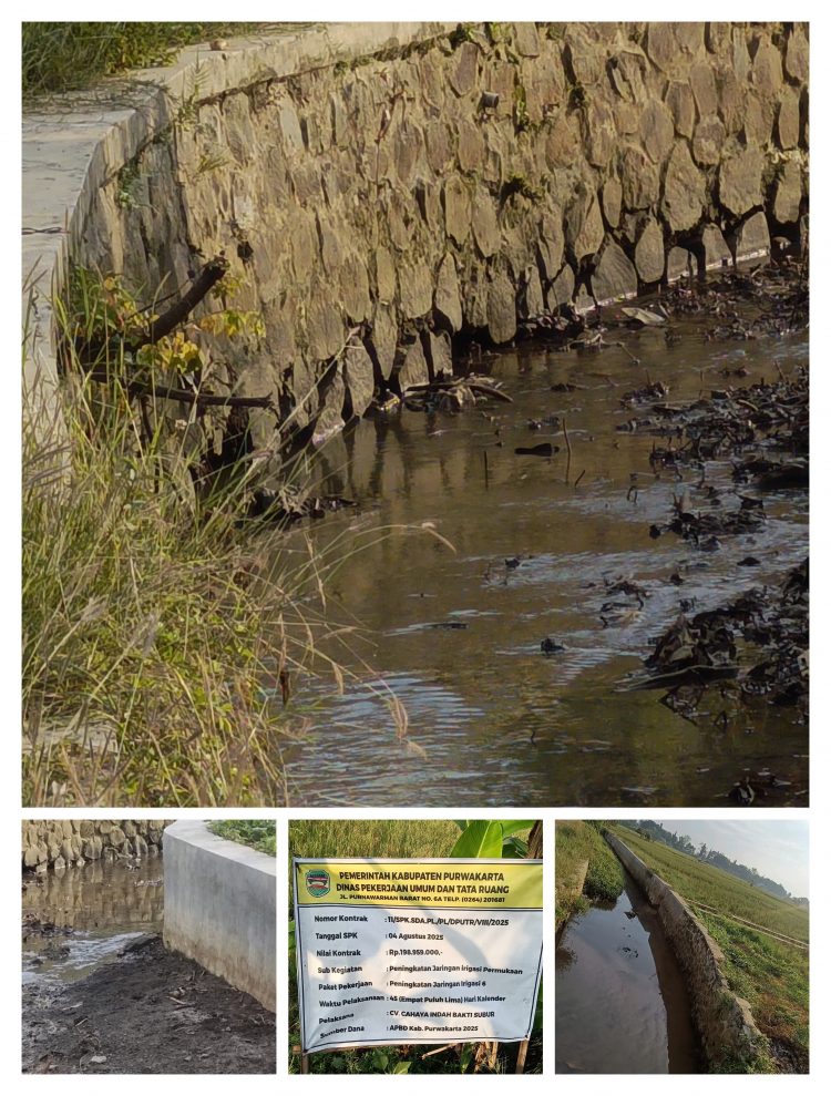 Dugaan Proyek Tambal Sulam pada Peningkatan Jaringan Irigasi Permukaan di Purwakarta