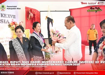 WAKIL BUPATI NIAS HADIRI MUSYAWARAH CABANG KE-17 IBI KABUPATEN NIAS TAHUN 2025