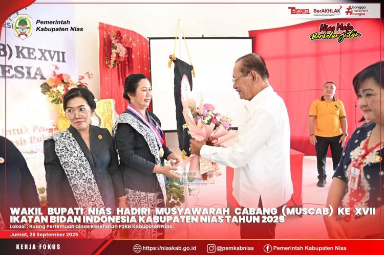 WAKIL BUPATI NIAS HADIRI MUSYAWARAH CABANG KE-17 IBI KABUPATEN NIAS TAHUN 2025