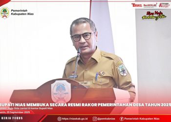 BUPATI NIAS MEMBUKA SECARA RESMI RAKOR PEMERINTAHAN DESA TAHUN 2025