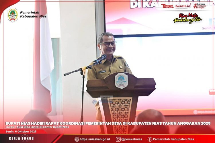 BUPATI NIAS DORONG PENGUATAN PEMERINTAHAN DESA MELALUI RAKOR TAHUN 2025