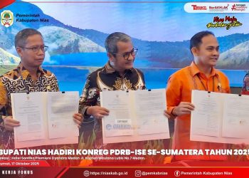 BUPATI NIAS HADIRI PELAKSANAAN KONSULTASI REGIONAL PRODUK DOMESTIK REGIONAL BRUTO – INDIKATOR SOSIAL EKONOMI (KONREG PDRB–ISE) SE–SUMATERA TAHUN 2025