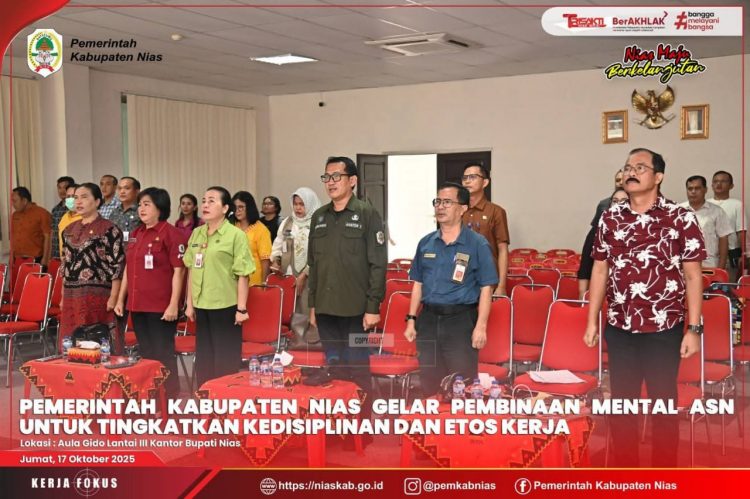 PEMKAB NIAS GELAR PEMBINAAN MENTAL ASN UNTUK TINGKATKAN KEDISIPLINAN DAN ETOS KERJA