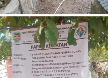 Pembangunan Jalan Lingkungan dan TPT di Desa Pusakamulya Dilaksanakan Secara Swadaya, Kepala Desa: Agar Semua Warga Merasakan Hasilnya