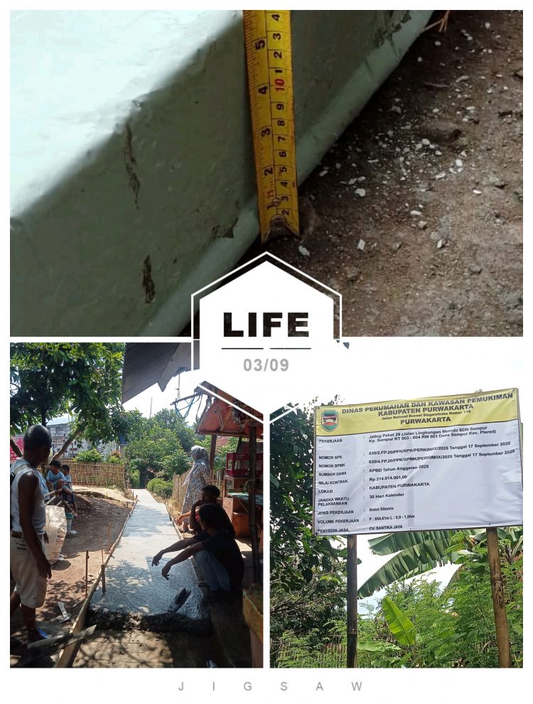 Pekerjaan Jalan Lingkungan di Desa Sempur Mulai Dikerjakan Terima Kasih Kini Jalan Mulus,Licir