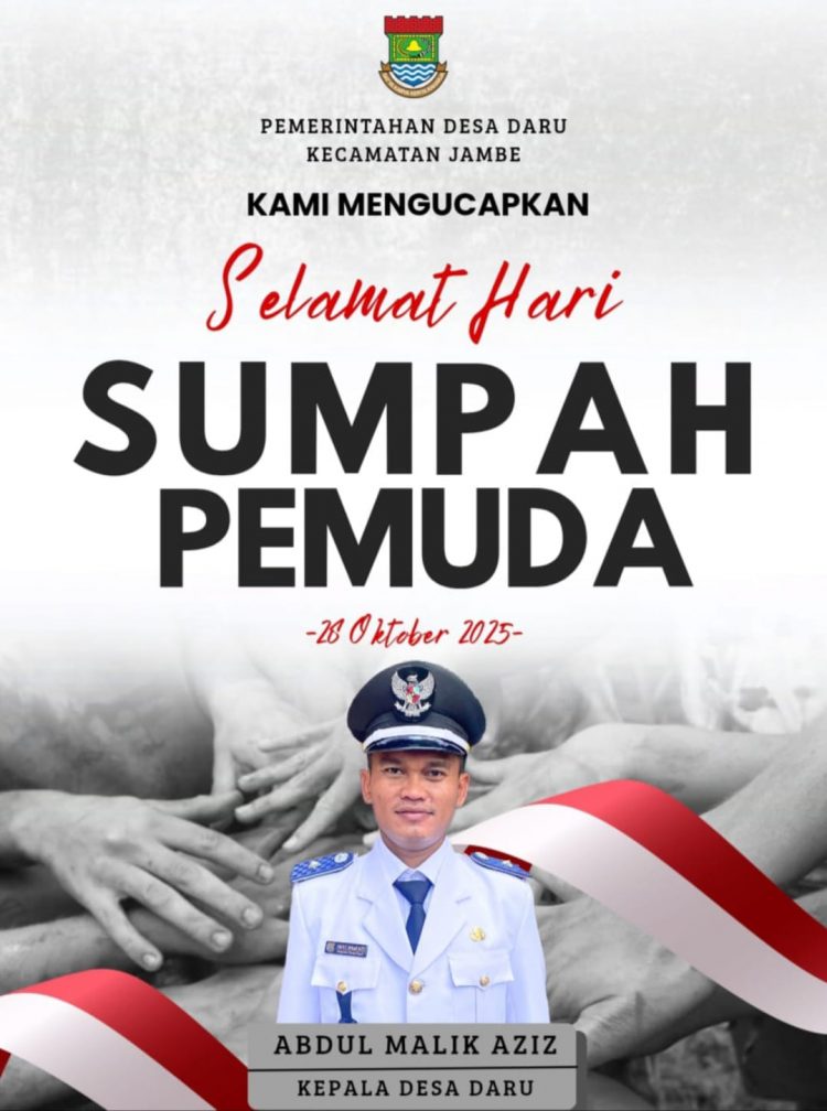 Kepala Desa Daru Abdul Malik Aziz Ajak Generasi Muda Kobarkan Semangat Persatuan di Hari Sumpah Pemuda 2025