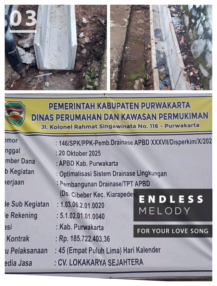 Pekerjaan Drainase oleh CV Lokakarya Sejahtera Dinilai Rapi dan Sesuai Spek