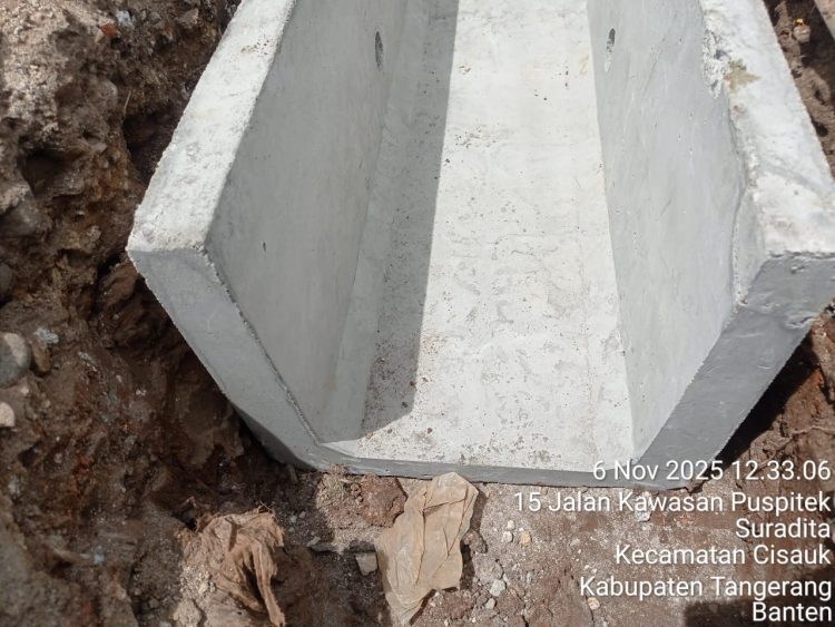 Proyek U-Ditch di Anamui Suradita Diduga Tak Menggunakan Mortar, PPTK Diharapkan Dapat Mengevaluasi