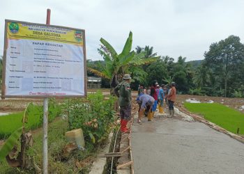 Progres Pembangunan Jalan Cor Beton Desa Galudra, Wujud Nyata Komitmen Pemerintah Desa