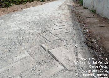 Paving Block di Curug Wetan Banyak yang Bergeser, LipanHam : Diduga Akibat Tidak Ada Pemadatan dan Kualitasnya Buruk