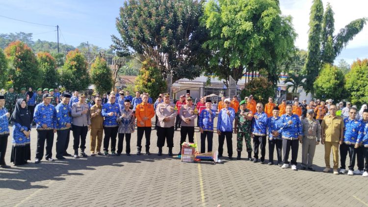 Polsek Bojong Dan Polsek Darangdan Gelar Apel Kesiapsiagaan Bencana Secara Bersama