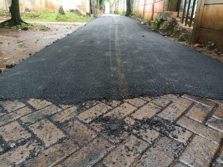 Proyek Aspirasi Dewan Gita Swarantika Diduga Dikerjakan Kontraktor Tidak Profesional, Proyek Hotmix Digelar Tipis