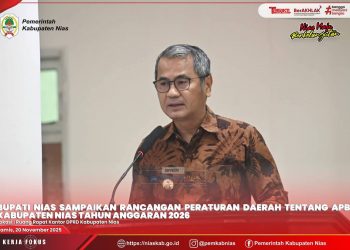 BUPATI NIAS SAMPAIKAN RANCANGAN PERATURAN DAERAH TENTANG APBD KABUPATEN NIAS TAHUN ANGGARAN 2026