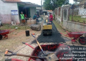 Proyek Hotmix di Rancagong Diduga Digelar Tipis, JPK Minta Kecamatan Legok Segera Gelar Ulang Kekurangannya