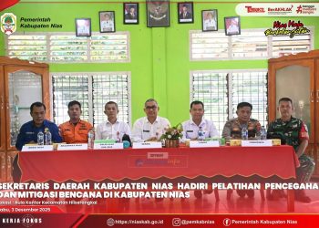 SEKDA NIAS HADIRI PELATIHAN PENCEGAHAN DAN MITIGASI BENCANA DI KABUPATEN NIAS