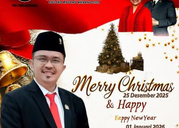 Adilwan Gea, S.Pd Anggota DPRD Kabupaten Nias Fraksi PDI Perjuangan Mengucapkan Selamat Natal 25 Desember 2025 & Tahun Baru 1 Januari 2026