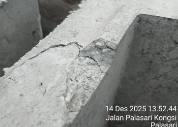 Proyek U-Ditch di Palasari Legok Diduga Gunakan Material Abal-Abal, Pengawas Perkim Kabupaten Tangerang Tidak Berfungsi