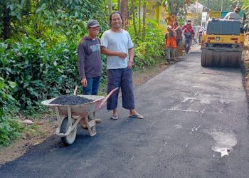 Desa Raharja Genjot Pembangunan Infrastruktur Jalan Dengan Dana Provinsi