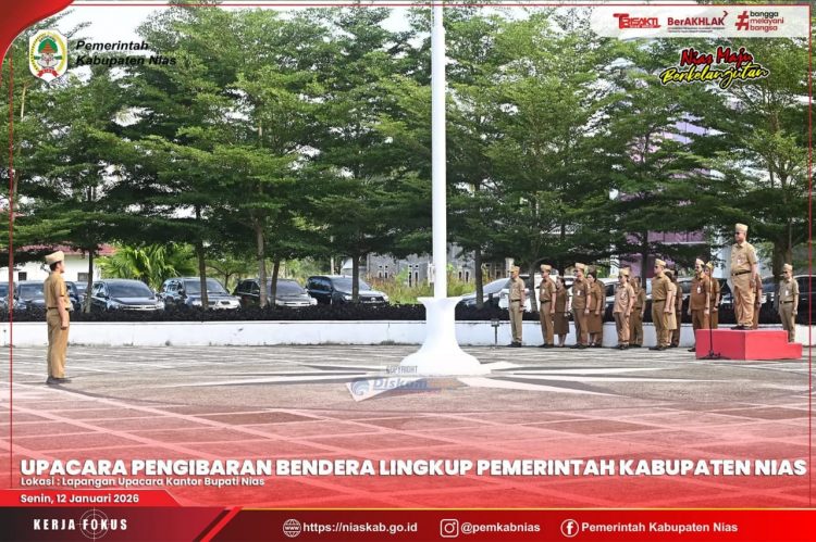 UPACARA PENGIBARAN BENDERA LINGKUP PEMERINTAH KABUPATEN NIAS