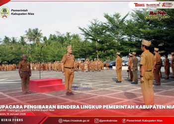 UPACARA PENGIBARAN BENDERA LINGKUP PEMERINTAH KABUPATEN NIAS
