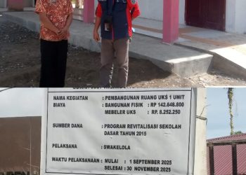 Pembangunan Ruang UKS di SDN 075037 Hilimbowo – Hilifosu Selesai Tepat Waktu, Kasek Berharap MBG Masuk di Wilayah Kec Ulugawo