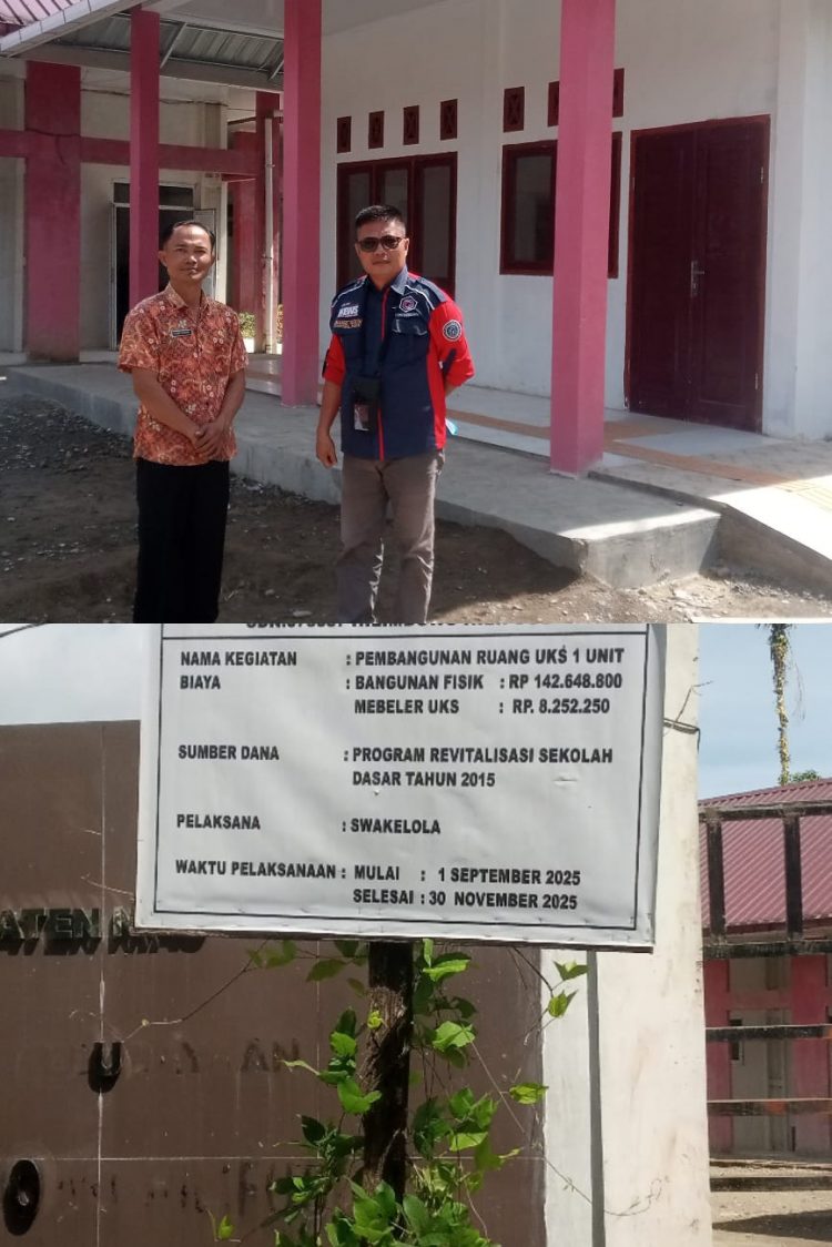 Pembangunan Ruang UKS di SDN 075037 Hilimbowo – Hilifosu Selesai Tepat Waktu, Kasek Berharap MBG Masuk di Wilayah Kec Ulugawo