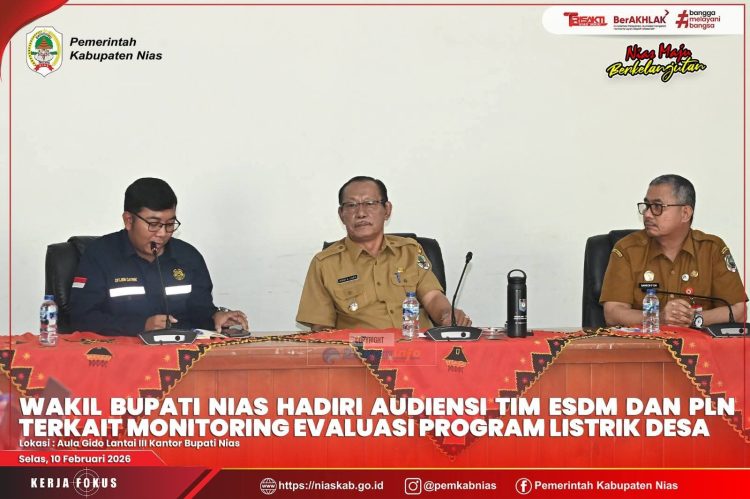 WABUP NIAS HADIRI AUDIENSI TIM ESDM DAN PLN TERKAIT MONITORING EVALUASI PROGRAM LISTRIK DESA