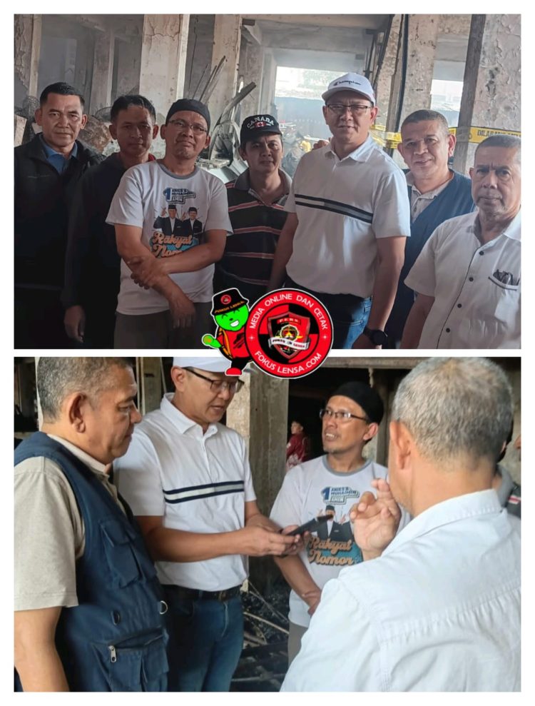 Teddy Nandung Heryawan Tinjau Lokasi Kebakaran Pasar Rebo, Pastikan DPRD Kawal Penanganan Pedagang Yang Terdampak