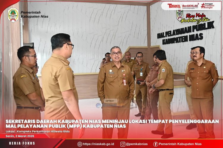 SEKDA KAB. NIAS TINJAU KESIAPAN LOKASI MAL PELAYANAN PUBLIK DI KOMPLEKS PERKANTORAN GIDO