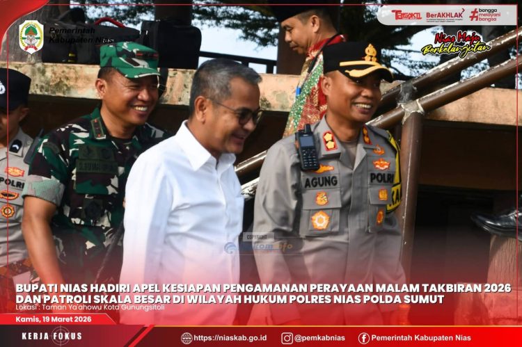 BUPATI NIAS HADIRI APEL KESIAPAN PENGAMANAN MALAM TAKBIRAN TAHUN 2026