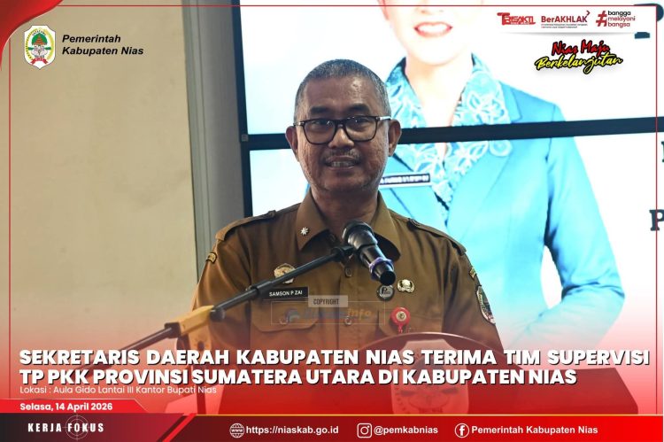 SEKDA NIAS TEGASKAN KOMITMEN DAN PERKUAT PERAN DAERAH DALAM SUPERVISI TP-PKK PROVINSI SUMATERA UTARA
