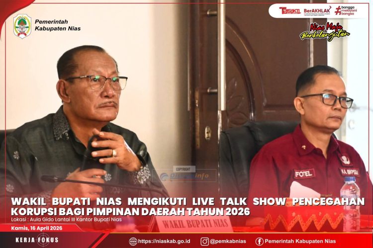WAKIL BUPATI NIAS IKUTI LIVE TALK SHOW KEPEMIMPINAN BERINTEGRITAS BERSAMA KEMENDAGRI