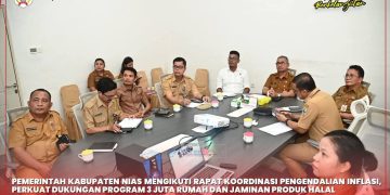 Pemkab Nias Ikuti Rakor Pengendalian Inflasi, Perkuat Dukungan Program 3 Juta Rumah dan Jaminan Produk Halal