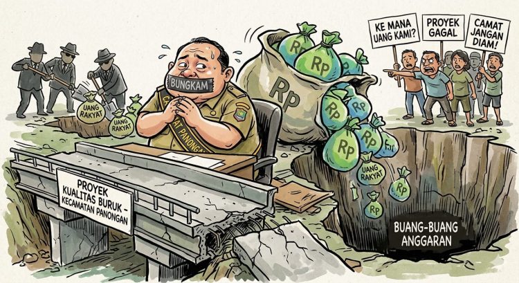 Uang Rakyat Dihamburkan, Proyek Berkualitas Buruk Terkesan Lumrah, Integritas Camat Panongan Dipertaruhkan
