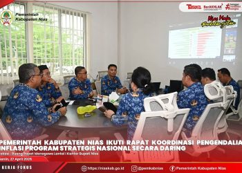 PEMKAB NIAS IKUTI RAKOR PENGENDALIAN INFLASI, PERKUAT DUKUNGAN PROGRAM 3 JUTA RUMAH DAN JAMINAN PRODUK HALAL