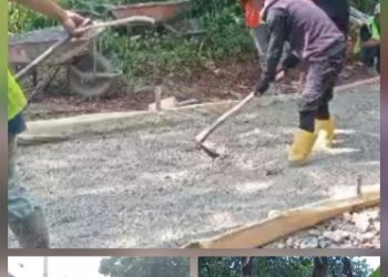 Progres Proyek Rabat Betonisasi Gang H. Ilham Desa Cikopo Mulai Direalisasikan, Warga Didin Sambut Positif